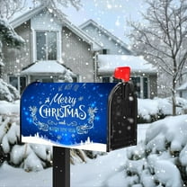 YOPINCO Winter, festive Christmas magnetic waterproof mailbox cover, 21x18", for yard decor/gift.