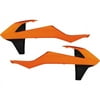 Acerbis Orange/Black Radiator Shrouds (2421085225)