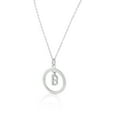 thumbnail image 2 of 925 Sterling Silver White Clear CZ Circle Letter Initial Pendant Necklace, 18" - B, 2 of 4