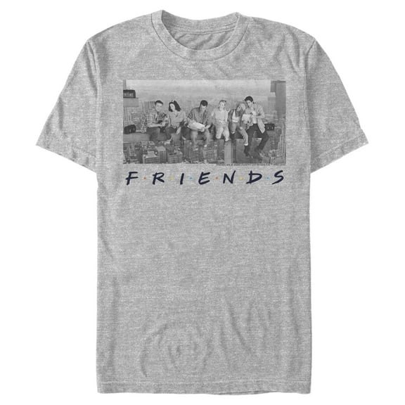 Men's Friends "BFFs Atop Skyscraper" Photo Short Sleeve Graphic Tee