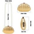 thumbnail image 3 of Spencer Evening Bag Clutch Purses for Women Shell Shpae Shoulder Crossbody Bag with Detachable Chain for Prom Party Wedding Engagement, Gold, 3 of 12