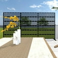 thumbnail image 2 of Outdoor Privacy Screens and Panels for Patio Metal Privacy Fence Screen with Freestanding Decorative Room Divider for Balcony Deck Garden Backyard Swimming Pool 6 FT, 2 of 7
