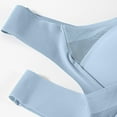 thumbnail image 3 of ManxiVoo Wireless Comfort Bras Full Coverage Minimizer with Adjustable Straps and Side Support for Everyday Wear Smooth T-Shirt Design XL Size Light Blue, 3 of 7
