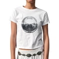 thumbnail image 2 of Yunliwuli Women's Summer Casual Short Tops Short Sleeve Crewneck Fashion Pattern Print Baby Tees, 2 of 9