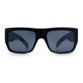 thumbnail image 5 of Locs Mens Skull Pattern Arm Thick Temple Rectangle Gangster Sunglasses Shiny Black - Dark Skull, 5 of 8