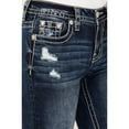 thumbnail image 4 of Miss Me Women's Dark Wash Mid Rise Bootcut Stretch Denim Jeans - M3080B34 29W x 34L, 4 of 4