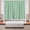 thumbnail image 2 of Ambesonne Garden Art Kitchen Curtains, Colorful Gardening, 55"x39", Pale Green Teal, 2 of 3