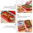 thumbnail image 4 of WASHWEPE 1Set Red Serving Plates Simple Design for Family Parties, 4 of 8