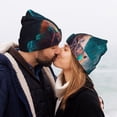 thumbnail image 5 of Hirioo Abstract Botanical Heart for Men's Knit Cuffed Beanie for Outdoor Activities Unisex, 5 of 6