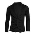 thumbnail image 1 of INSPIRE CHIC Big & Tall Men Solid Color Pockets Long Sleeve Knit Blazer, 1 of 6