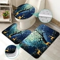 thumbnail image 3 of 4 Pcs Christmas Star Shower Curtain Sets with Rugs for Bathroom Decor,Sky Night Bathroom Shower Curtain Sets,Twinkle Bathroom Sets with Shower Curtain and Rugs, 3 of 7