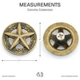 thumbnail image 3 of Star Concho Screw Back Pack of 2 Decorative 1 Inch Coin Conchos for DIY Leathercraft S375 (Antique Brass), 3 of 5