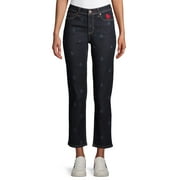 EV1 from Ellen DeGeneres Maddy Straight Leg Crop Hearts & Stars Jeans Women’s