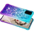 thumbnail image 4 of Case for Galaxy A26 5G,Flowing Bling Liquid Gradient Sparkle Moving Glitter Quicksand Waterfall Anti-Fall Girls Women Protect Phone Case for Samsung Galaxy A26 5G (Blue/Purple), 4 of 7