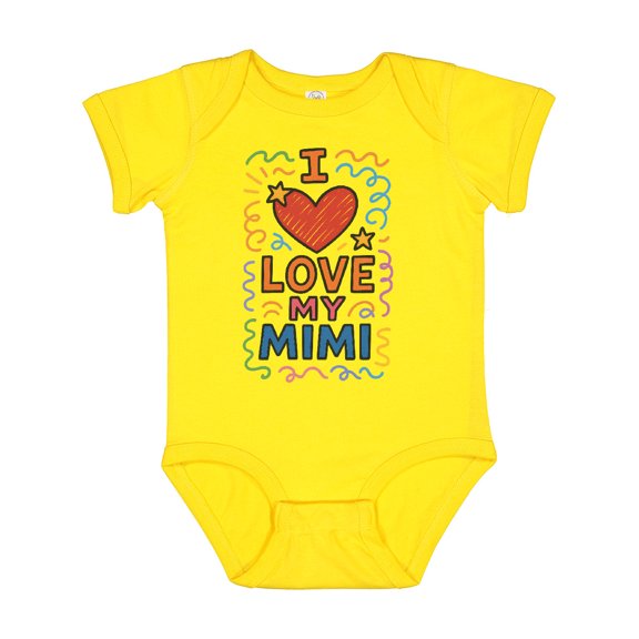Inktastic I Love My Mimi Heart Boys or Girls Baby Bodysuit