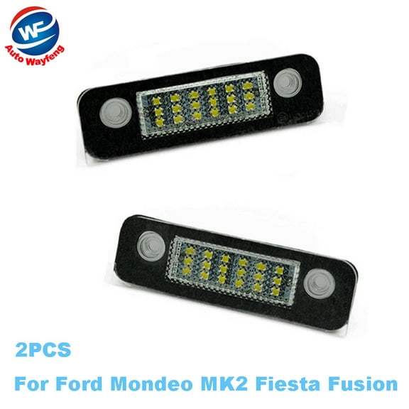 2pcs Car License Plate Light 18 LEDs Lamp For For Ford Mondeo MK2 Fiesta Fusion