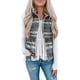 thumbnail image 4 of Sleeveless Fleece Fluffy Vest, Warm Printed Tie Dye Vest Outwear Comfortable Ethnic Lightweight Fashion  For Winter ANGGREK Gris Étnico XL, 4 of 6
