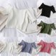 thumbnail image 1 of Fiudx Camisas para Mujer Vestido Corto Ajustado de Manga Corta con Botones de Punto para Mujer a La Moda, 1 of 3