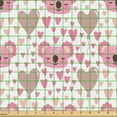 thumbnail image 2 of Ambesonne Jungle Babies Fabric by the Yard Upholstery, Koala Balloon Hearts, 10 Yards, Soft Pink Pale Salmon, 2 of 5