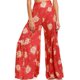 thumbnail image 1 of VISgogo - Pantalones palazzo con cinturón para mujer, pantalones de playa sueltos bohemios de cintura alta con estampado floral/a cuadros/cachemira VISgogo moda, 1 of 3
