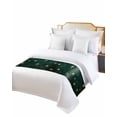 thumbnail image 2 of Xipuska Teal Stars Bed Runners for King Size Bed, Decorative Bed Throws for Foot of Bed, Elegant Art Sky Star Bed Runner Sofa Throw Bedding Scarf Protector Slipcover for Bedroom/Hotel, 2 of 6