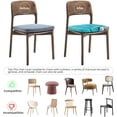 thumbnail image 4 of Square Seat Covers for Dining Room Chairs Set of 6, Starfish Chair Covers with Elastic Ties, Stretch Removable Washable Chair Seat Protector Cushion Slipcovers for Kitchen Hotel, 4 of 6