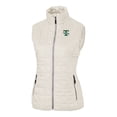 thumbnail image 2 of Women's Cutter & Buck Cream Tulane Green Wave Vault Rainier PrimaLoft Eco Full-Zip Puffer Vest, 2 of 3