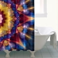 thumbnail image 4 of Colorful Tie Dye Flower Mandala Pattern Shower Curtain 84"x72" ,Bathroom Decorative Shower Curtains Set with 12 Hooks,Modern Waterproof Washable Shower Curtain, 4 of 6