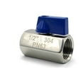 thumbnail image 2 of 1/8" 1/4" 3/8" 1/2" 3/4" 1 Inch BSP NPT F/M M/M F/F SS304 316 Kitchen Tube Manual Metal Handle Switch Pneumatic Mini Ball Valve ,Durable Materia, 2 of 5