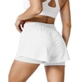 thumbnail image 3 of REDESS Athletic Shorts for Women Elastic Waistband with Liner and Pockets Gym Workout Yoga Running Shorts., 3 of 7