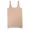 thumbnail image 4 of Ellen Tracy Women's Seamless Smooth Wide Strap Reversible Scoop/V-Neck Camisole (Ivory Tan, L), 4 of 4
