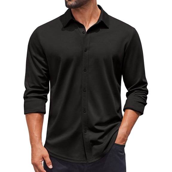 COOFANDY Men's Casual Button Down Shirts Long Sleeve Wrinkle Free Shirt Fall Shirts for Men