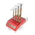 thumbnail image 4 of Angled Drilling Jig 30 45 90 Degree Aluminum Alloy Drill Guide Portable High Precision Angle Straight Hole Drilling Template Block with 4 Drilling Bit for Railing Deck Stair Handrail, 4 of 10