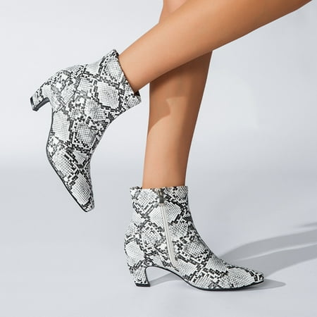 

Christmas Women s Boots Fashion Characteristic Shoes Thick-Soled Mid-Length Boots Ankle Boots