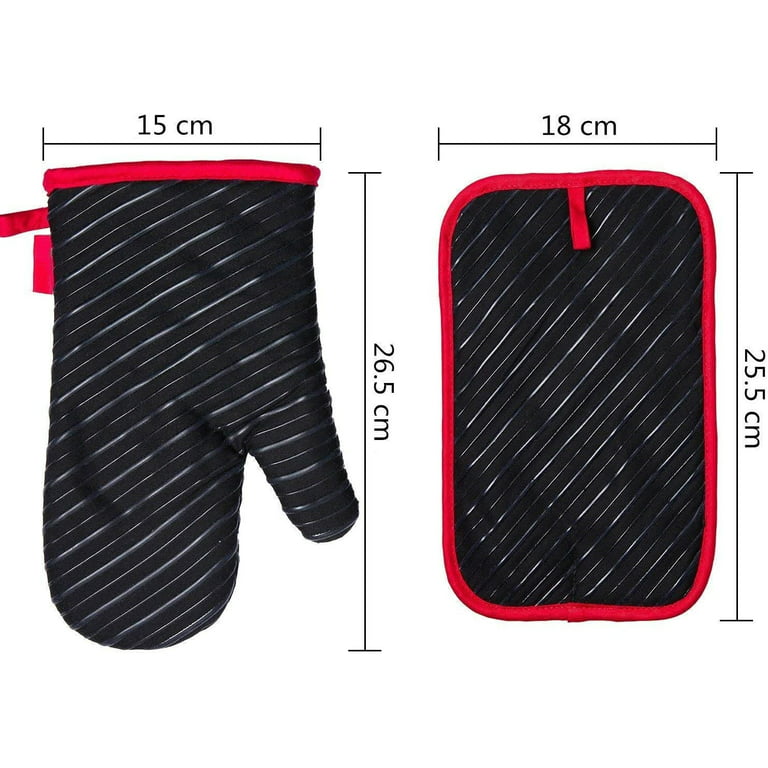  Muldale Double Oven Mitts Attached Heat Resistant in