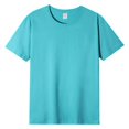 thumbnail image 1 of Selected pure cotton round neck parent-child short-sleeved shirt, casual party sports loose top, 1 of 2