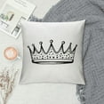 thumbnail image 2 of JEUXUS Crown Queen and King Throw Pillow Covers Soft His and Hers Matching Couple Pillow Cases Cushion Covers For Living Room Bedroom Decorative Throw Pillowcases for Sofa Couch Chair, 2 of 5