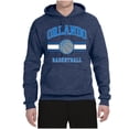 thumbnail image 2 of Wild Bobby City of Orlando Basketball Fantasy Fan Sports Unisex Hoodie Sweatshirt, Vintage Heather Navy, Medium, 2 of 5
