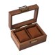 thumbnail image 1 of Caja para relojes Premium para hombre y mujer, contenedor a prueba de polvo, elegante con tapa acrílica. 2 ranuras, 1 of 9