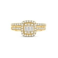 thumbnail image 2 of 14kt Yellow Gold Baguette Diamond Bridal Wedding Ring Band Set 3/4 Cttw, 2 of 4