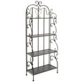 thumbnail image 3 of SAFAVIEH Tyrique Outdoor Patio 4 Tier Shelf Unit, Rustic Brown, 3 of 11