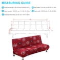 thumbnail image 2 of 2024 Folding Sofa Bed Cover Solid Color Futon Armless Slipcover Polyester Elastic Fabric All-Inclusive Cover, 2 of 7
