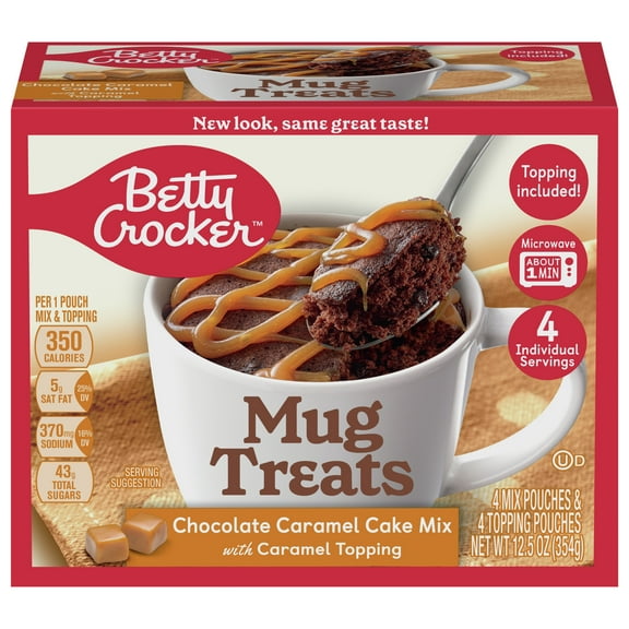 2X - Betty Crocker Chocolate Caramel Cake Mug Treats - 4 ct