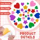 thumbnail image 4 of Stickers de espuma ZATAYE 300 piezas, corazones y estrellas brillantes multicolor, 4 of 8
