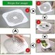 thumbnail image 3 of 4 Pcs Silicone Drain Protector with Sucker Sink Strainer Protector, Shower Drain Cover Hair Catcher, Strainer Plug Trap Filter, 3 of 5
