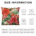thumbnail image 6 of COMIO  Set of 2Tropical Leaves Throw Pillow Covers Parrot &amp;Turtle Leaf &amp;Red Flower Pattern Pillowcases Home Decorative Cushion Covers, 6 of 6