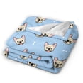 thumbnail image 2 of Kll Fleece Blanket Plush Throw Blanket Cute French Bulldog,Soft Fuzzy Cozy Flannel Blanket For Couch Sofa Bed.(80"X60"), 2 of 9