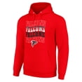 thumbnail image 2 of Men's Starter Red Atlanta Falcons Four Team Name Logo Fleece Pullover Hoodie, 2 of 3