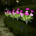 thumbnail image 1 of Luces solares para exteriores, luces solares de flores para exteriores, luces solares decorativas para jardín, luces LED con estaca, encendido y apagado automático, brillo de hasta 8 horas, luces deco, 1 of 6