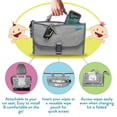 thumbnail image 4 of Kopi Cambiador de pañales portátil para bebé, bolsa de viaje para cambiador de pañales con bolsillo para toallitas, cambiador portátil de diseño inteligente, kit de estación de viaje para bebés, regal, 4 of 5